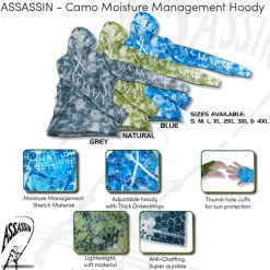 Assassin Hooded Sunshirt Hex Camo