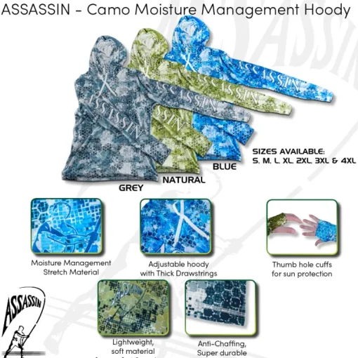 Assassin Hooded Sunshirt Hex Camo