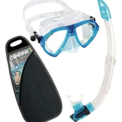 Cressi Ocean and Gamma Mask/Snorkel Set Clear/Aquamarine