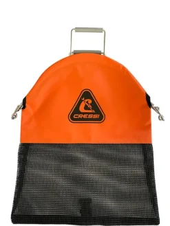 Cressi Spring Loaded Catch Bag Medium Orange