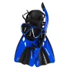 Cressi Tonga Mask/Snorkel/Fins Set Black/Blue