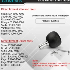 Gomexus Carbon Power Knob 38mm