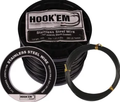 Hookem Wire 49 Strand Black Coated