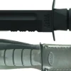 Ka-Bar KB1212 Fighting Utility Knife Black with Black Leather Sheath Serrated Edge