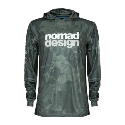 Nomad Design Hooded Tech Shirt Camo Khaki