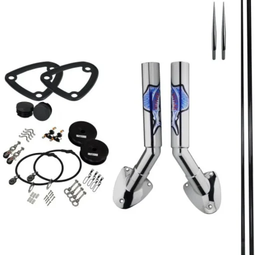 Reelax Gunnel Mount Outrigger 4.5m 3K Carbon Poles Kit