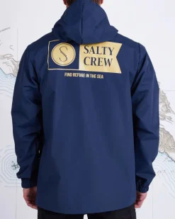 Salty Crew Alpha Snap Jacket Navy