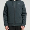Salty Crew Anchor Quilted Zip Fleece Coal Black