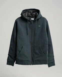 Salty Crew Anchor Quilted Zip Fleece Coal Black