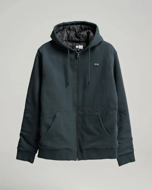 Salty Crew Anchor Quilted Zip Fleece Coal Black