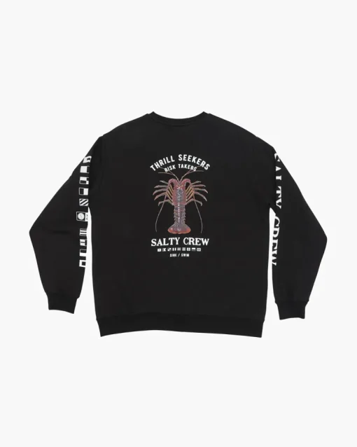 Salty Crew Buggin Out Crew Fleece Jumper Black