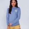 Salty Crew Cruisin Hooded Sunshirt Blue Dusk