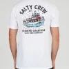 Salty Crew Fishing Charter Prem SS White