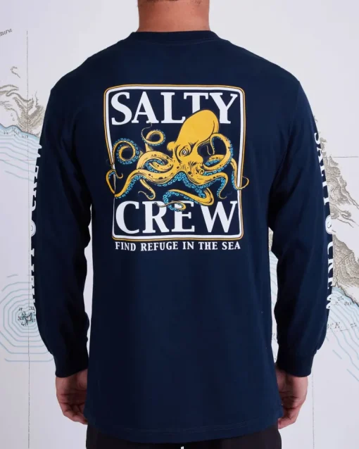 Salty Crew Ink Slinger Std LS Tee Navy