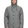Salty Crew Long Shore Parka Jacket Dark Slate