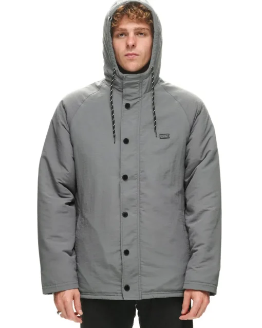 Salty Crew Long Shore Parka Jacket Dark Slate