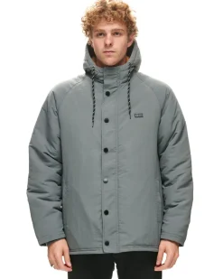 Salty Crew Long Shore Parka Jacket Dark Slate
