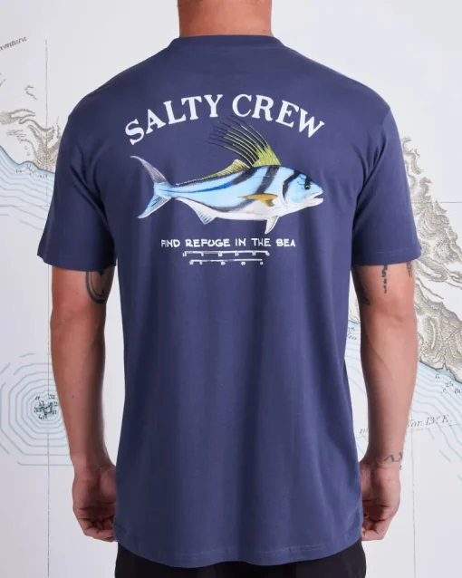 Salty Crew Rooster Premium SS Tee Harbor Blue