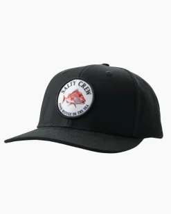Salty Crew Snap Attack 6 Panel Cap Black