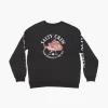 Salty Crew Snap Attack Crew Fleece Jumper Black