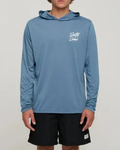 Salty Crew Snapper Hood Sunshirt Dark Slate