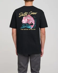 Salty Crew Snapper Premium SS Tee Black