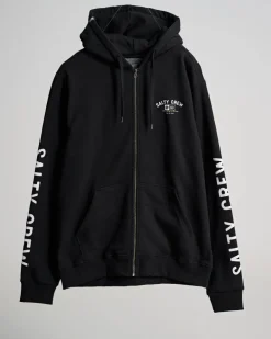 Salty Crew Surf Club Zip Hoodie Black