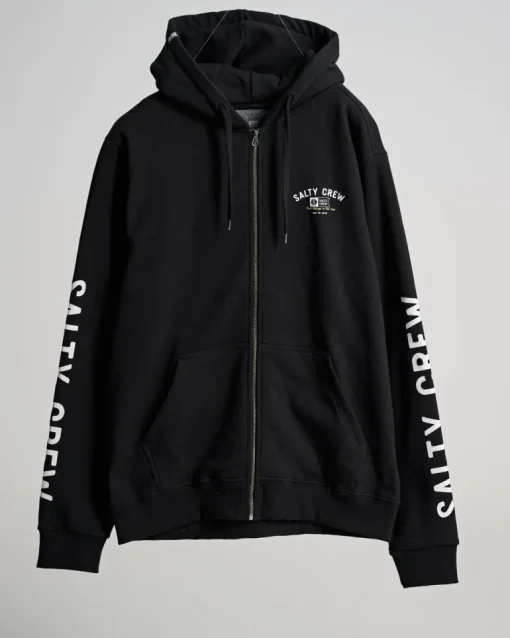 Salty Crew Surf Club Zip Hoodie Black
