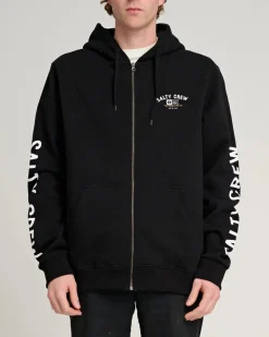 Salty Crew Surf Club Zip Hoodie Black