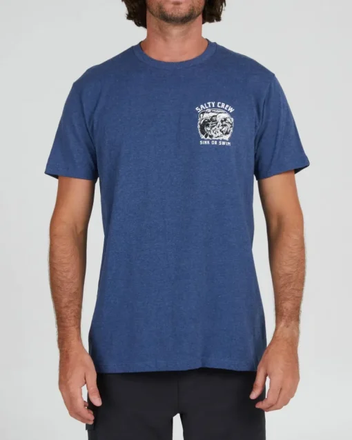Salty Crew Tsunami SS Tee Navy Heather