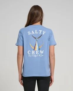 Salty Crew Womens Tailed Boyfriend Tee Blue Dusk