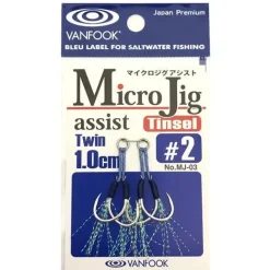 Vanfook MJ-03 Micro Jig Assist Tinsel Twin 0.5cm Drop 3-pack